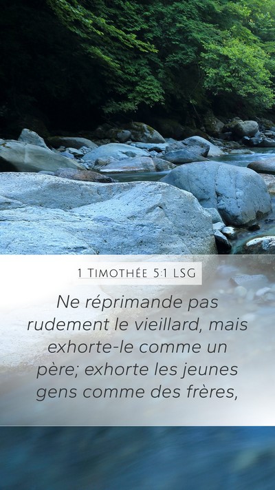 1 Timothée 5:1 LSG Bible Verse Image
