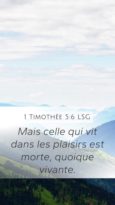 1 Timothée 5:6 LSG Bible Verse Image