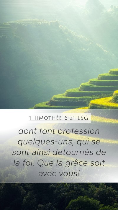 1 Timothée 6:21 LSG Bible Verse Image