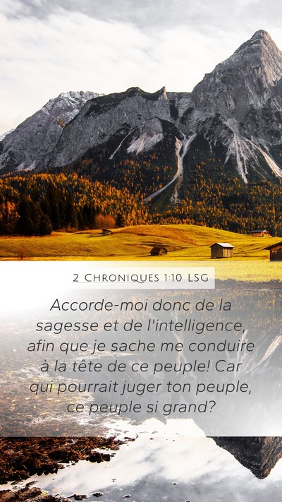 2 Chroniques 1:10 LSG Bible Verse Image