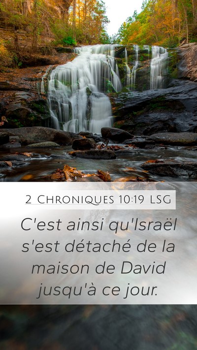 2 Chroniques 10:19 LSG Bible Verse Image