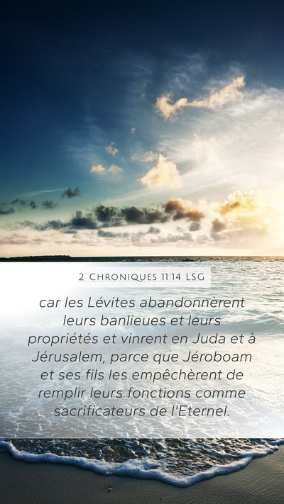2 Chroniques 11:14 LSG Bible Verse Image