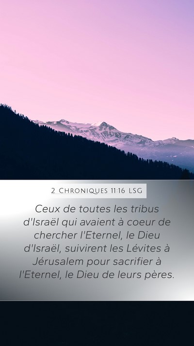 2 Chroniques 11:16 LSG Bible Verse Image
