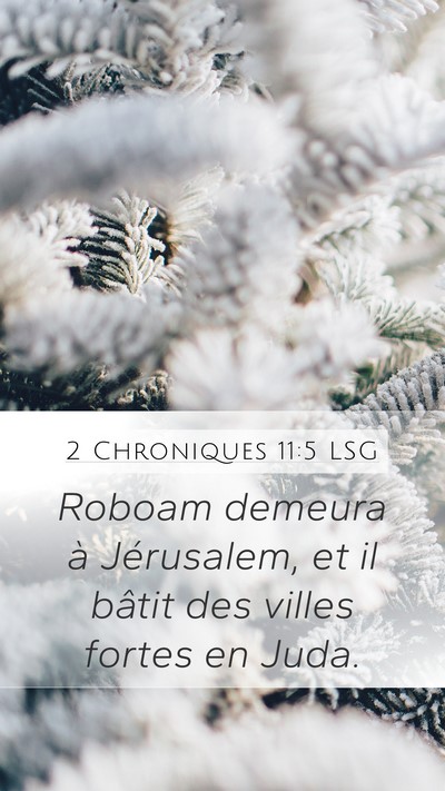 2 Chroniques 11:5 LSG Bible Verse Image