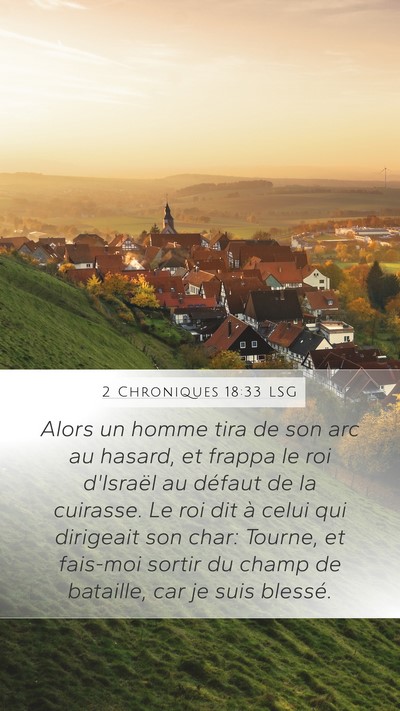 2 Chroniques 18:33 LSG Bible Verse Image