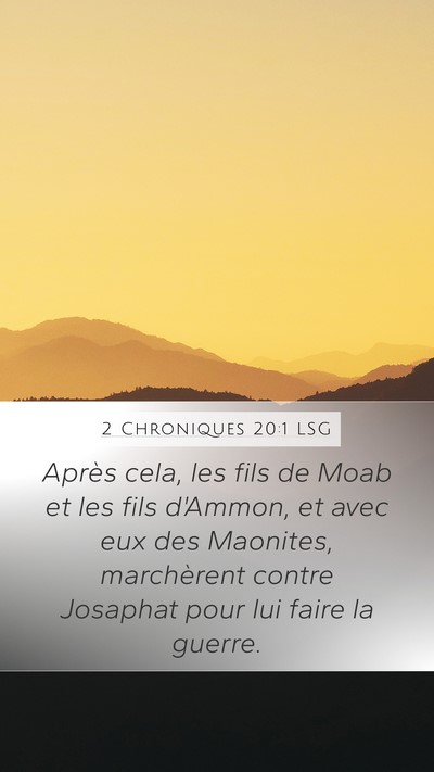 2 Chroniques 20:1 LSG Bible Verse Image