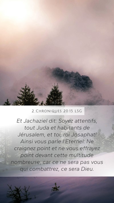 2 Chroniques 20:15 LSG Bible Verse Image