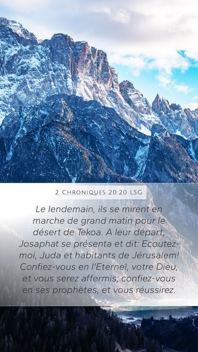 2 Chroniques 20:20 LSG Bible Verse Image