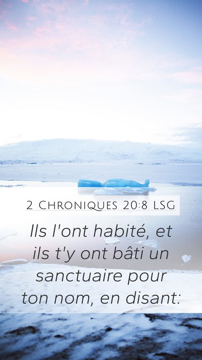 2 Chroniques 20:8 LSG Bible Verse Image