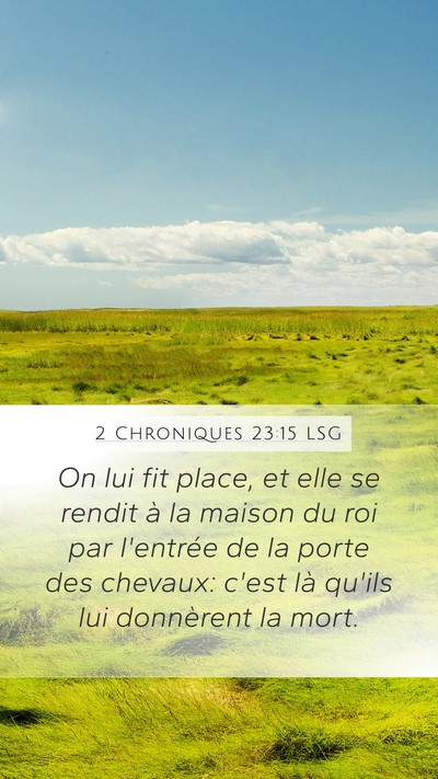 2 Chroniques 23:15 LSG Bible Verse Image