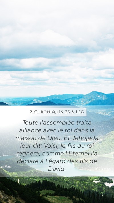 2 Chroniques 23:3 LSG Bible Verse Image