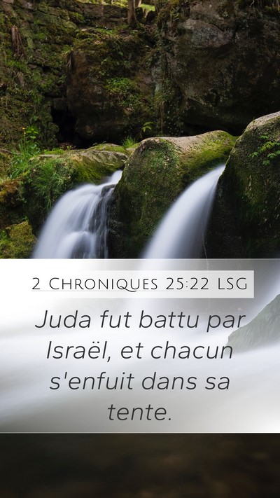 2 Chroniques 25:22 LSG Bible Verse Image