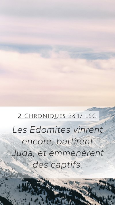 2 Chroniques 28:17 LSG Bible Verse Image