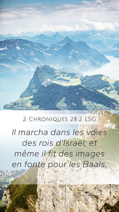 2 Chroniques 28:2 LSG Bible Verse Image