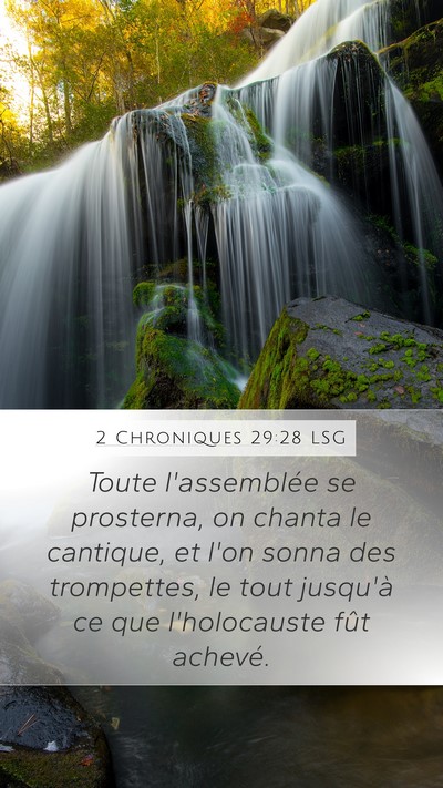 2 Chroniques 29:28 LSG Bible Verse Image