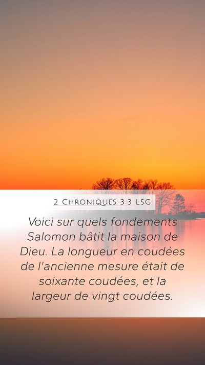 2 Chroniques 3:3 LSG Bible Verse Image