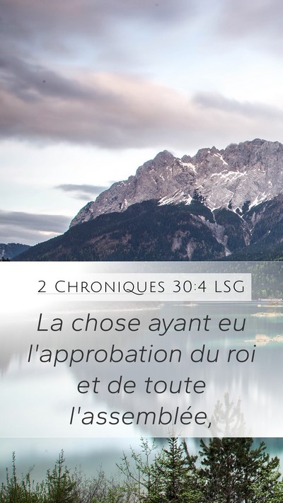 2 Chroniques 30:4 LSG Bible Verse Image