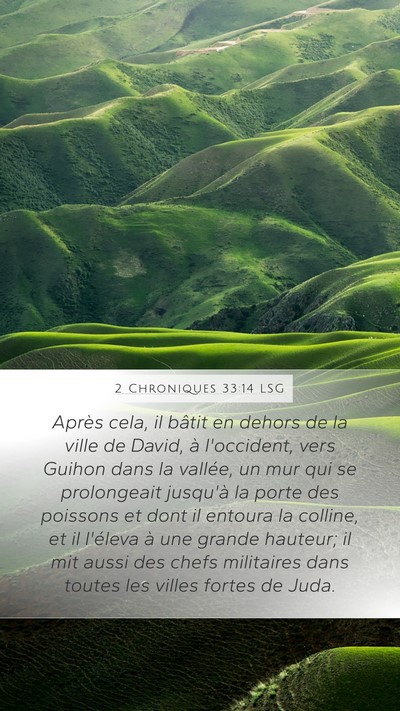 2 Chroniques 33:14 LSG Bible Verse Image