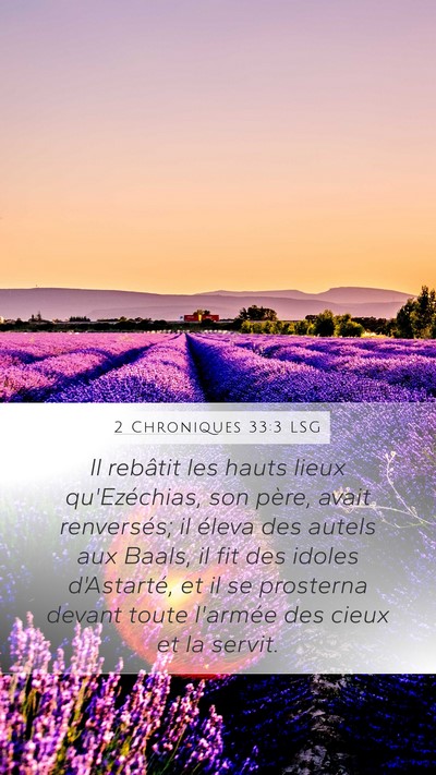 2 Chroniques 33:3 LSG Bible Verse Image