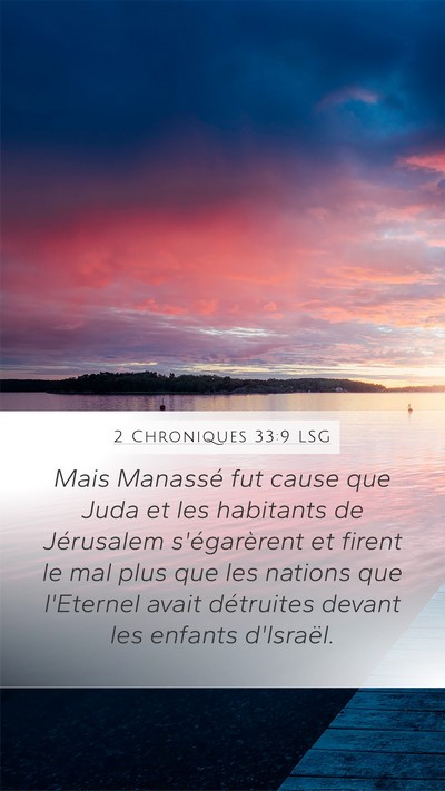 2 Chroniques 33:9 LSG Bible Verse Image