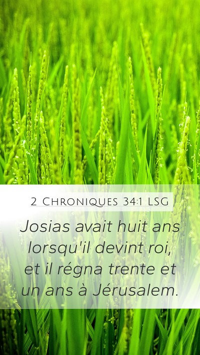2 Chroniques 34:1 LSG Bible Verse Image