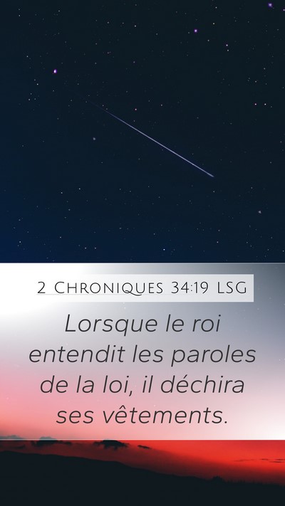 2 Chroniques 34:19 LSG Bible Verse Image
