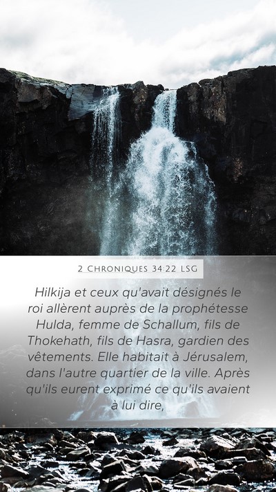2 Chroniques 34:22 LSG Bible Verse Image