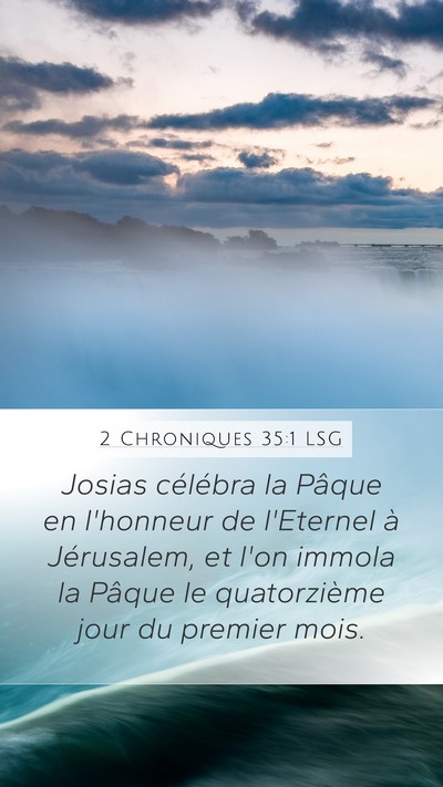 2 Chroniques 35:1 LSG Bible Verse Image