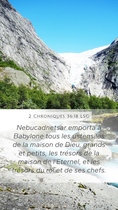 2 Chroniques 36:18 LSG Bible Verse Image