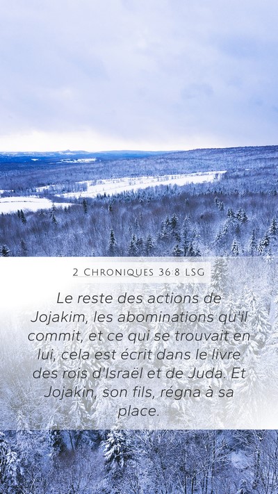 2 Chroniques 36:8 LSG Bible Verse Image