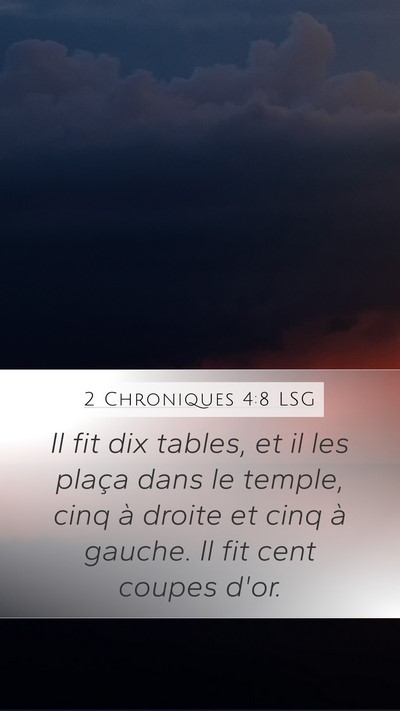 2 Chroniques 4:8 LSG Bible Verse Image