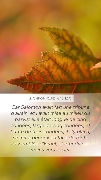 2 Chroniques 6:13 LSG Bible Verse Image