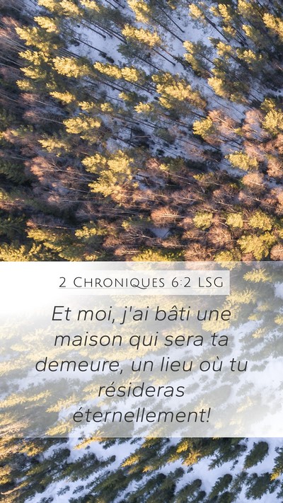 2 Chroniques 6:2 LSG Bible Verse Image