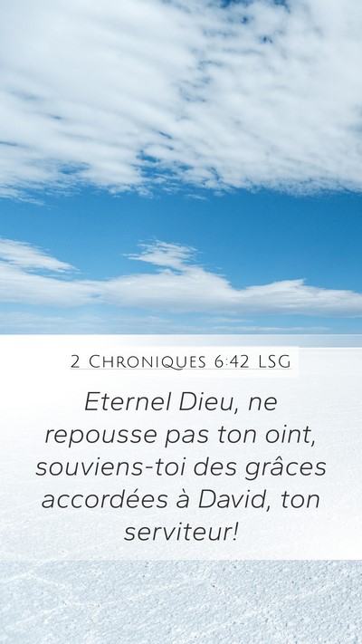 2 Chroniques 6:42 LSG Bible Verse Image