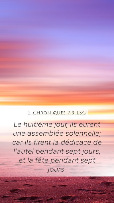 2 Chroniques 7:9 LSG Bible Verse Image