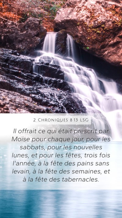 2 Chroniques 8:13 LSG Bible Verse Image