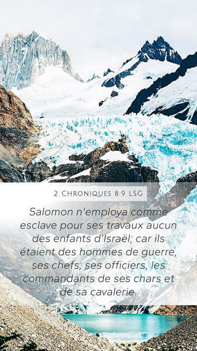2 Chroniques 8:9 LSG Bible Verse Image