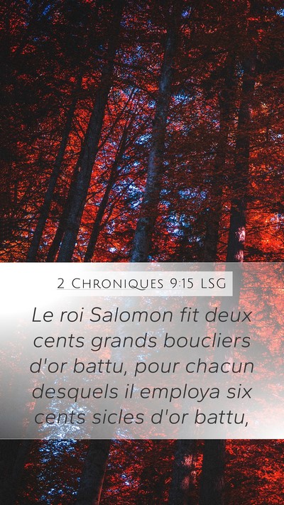 2 Chroniques 9:15 LSG Bible Verse Image