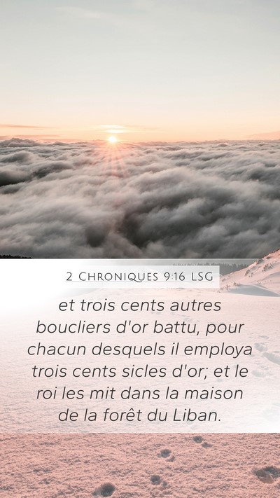 2 Chroniques 9:16 LSG Bible Verse Image