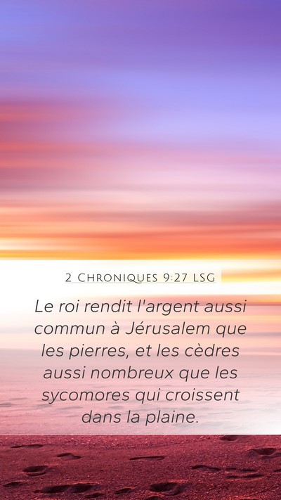 2 Chroniques 9:27 LSG Bible Verse Image