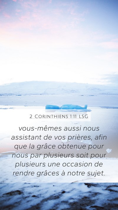 2 Corinthiens 1:11 LSG Bible Verse Image