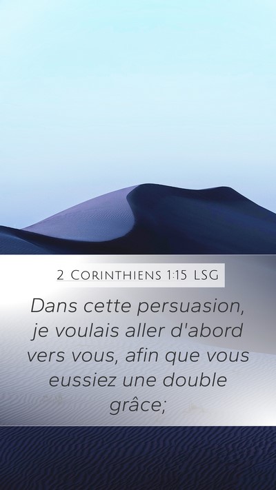2 Corinthiens 1:15 LSG Bible Verse Image