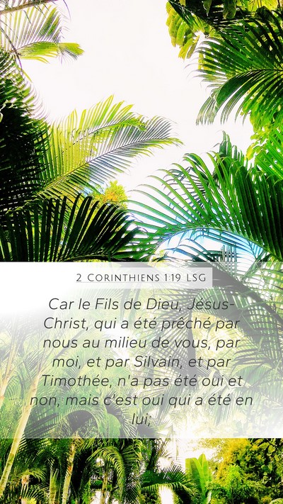 2 Corinthiens 1:19 LSG Bible Verse Image