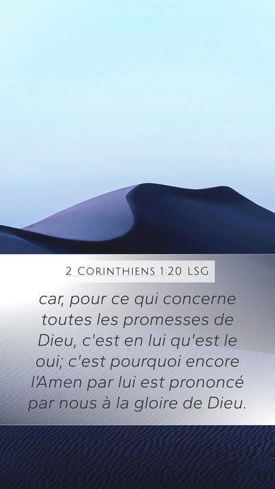 2 Corinthiens 1:20 LSG Bible Verse Image