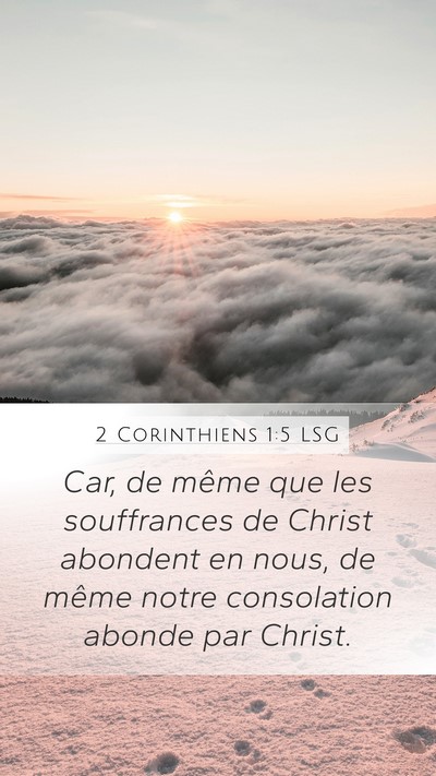 2 Corinthiens 1:5 LSG Bible Verse Image