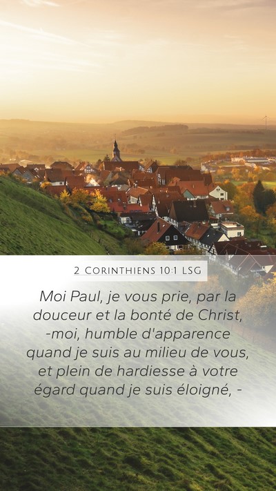 2 Corinthiens 10:1 LSG Bible Verse Image
