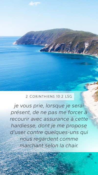 2 Corinthiens 10:2 LSG Bible Verse Image