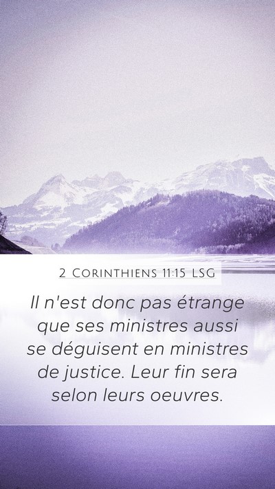 2 Corinthiens 11:15 LSG Bible Verse Image