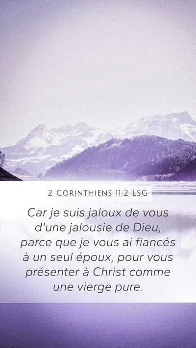 2 Corinthiens 11:2 LSG Bible Verse Image