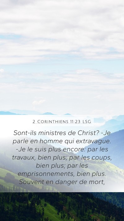 2 Corinthiens 11:23 LSG Bible Verse Image